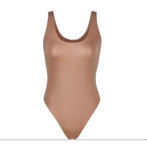 Skims Wet Jersey Tank Bodysuit Size Small in Sienna - Brown NWOT